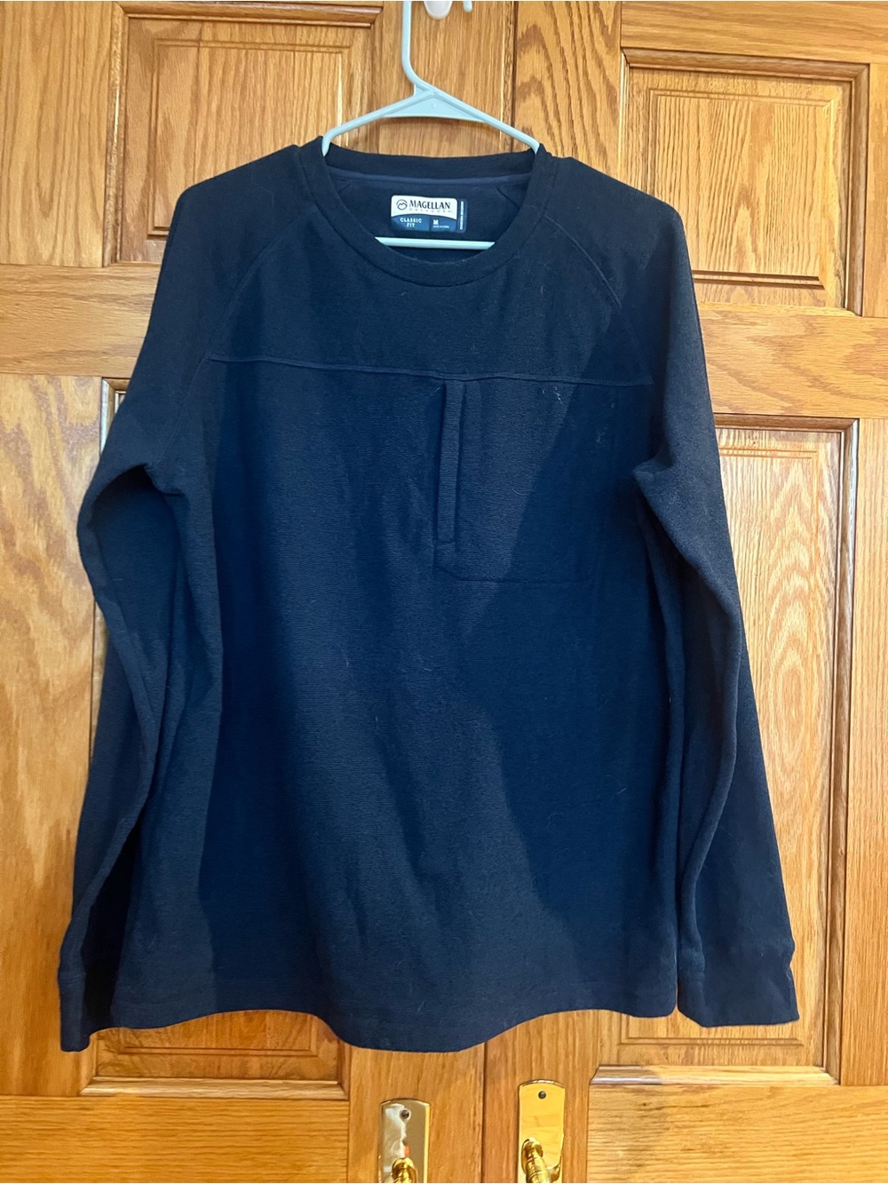 Magellan Outdoors - Long-Sleeve Crewneck Shirt - Black - Classic Fit